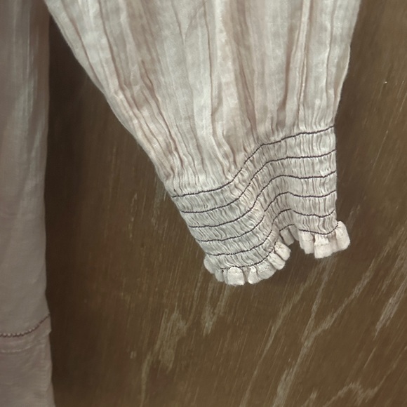 Flowy Blush Pink Long Sleeve Dress - Picture 4 of 6